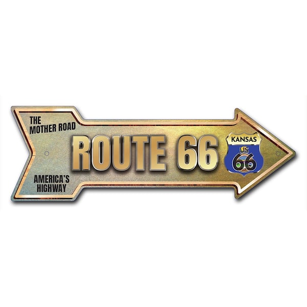 Route 66 Kansas Arrow Decal Funny Home Decor 36in Wide